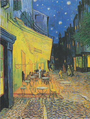 reproductie Cafeterras bij nacht van Vincent van Gogh